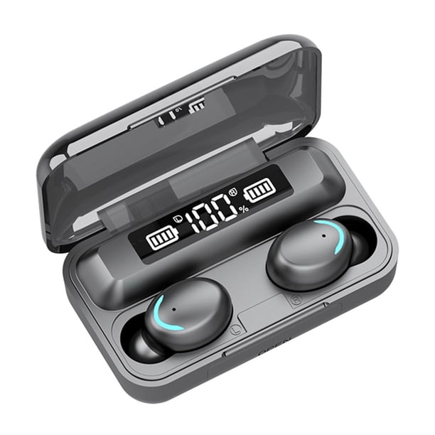 F9-5C Auriculares intrauditivos Pantalla digital Auriculares 5.3 compatibles con Bluetooth (Negro)