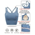 thumbnail image 2 of 2PCS Padded Sports Bra Athletic Tank Tops Bustier Bra Yoga Crop Cami Sleeveless Leopard Printed Sexy Crop Top Scoop Neck Camisole, 2 of 8