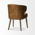thumbnail image 5 of Mercana Niles Brown Faux Leather Seat W/ Wooden Legs Wingback Dining Chair, 5 of 7