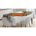 thumbnail image 1 of Ambesonne Cartoon Tablecloth Rectangular Table Cover, Big Fish Ocean Life, 60"x84", Multicolor, 1 of 3