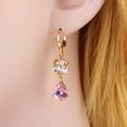 thumbnail image 2 of BRIGHTFUFU 1Par Aretes Colgantes De Zirconia Rosa Para Mujer Ideales Para Ocasiones Formales, 2 of 8