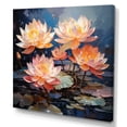 thumbnail image 2 of Designart "Sacred Lotus Petals" Lotus Wall Art Living Room, 2 of 7