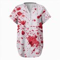 thumbnail image 6 of Towmus Halloween Clothes for Women Plus Size Casual V Neck Funny Tops Print Short Sleeve T-Shirt, 6 of 6