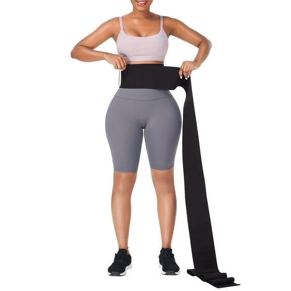 Women' Adjustable Hook & Loop Waist Trainer Belt - Tummy Wrap Suitable for Postpartum,,, Gym & Daily Wear - Belly Body Shaper Torso Trimmer