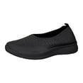 thumbnail image 2 of Orthopedic Sneakers for Women,Ortho Shoes for Women,Women’s Knitted Flat Walking Shoes Comfortable Slip On Mesh Lightweight Low Heel Sneakers Casual Soft Gym Nurse Work Mom Loafers,Black,6.5, 2 of 6