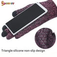 thumbnail image 3 of Spencer Winter Warm Texting Gloves for Women Men, Knit Gloves Touchscreen Anti-Slip Silicone Gel Thermal Soft Lining Elastic Cuff Texting Gloves "Navy,Men", 3 of 7