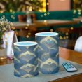 thumbnail image 3 of Yayeee Flameless Candles with Remote Flickering Battery Operated Multi Color Changing, Blue Peacock Feathers Pattern, 3 of 7