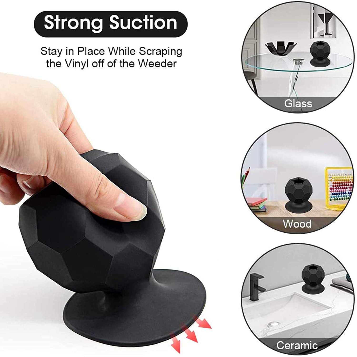 Silicone Vinyl Weeding Scrap Collector with Suction Cup Storage Box  Recycler for Cricut Tools and Accessories