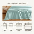 thumbnail image 5 of THXSILK Silk Flat Sheet,Grade 6A Silk Queen Size Flat Sheet Only,100% Pure Mulberry Silk,Luxury Ultra Soft Breathable Cooling Bedding,Light Blue, 5 of 6