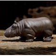 thumbnail image 2 of ShenMo Tea Pet for Kungfu Tea Tray for Tea Lovers Chinese Delicate Ceramic Arts and Crafts (Hippo) Chinese Zisha Tea Pet, Tea Tray Pet Accessories Handmade Two pieces, 2 of 4