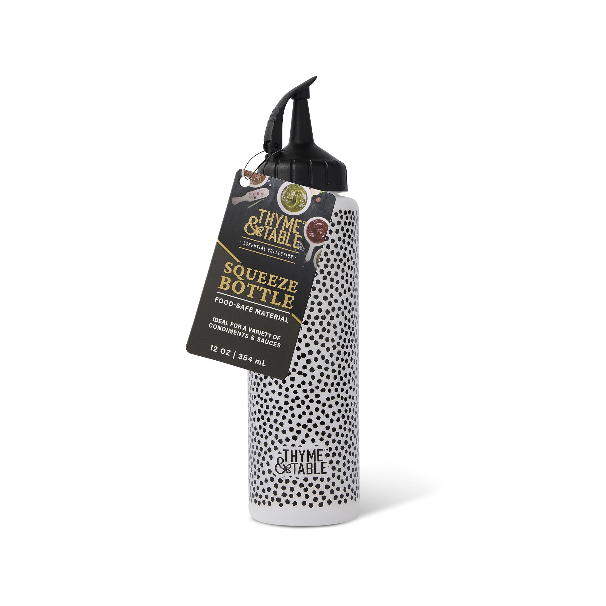 Thyme & Table 12 oz Squeeze Bottle with Drip Free Nozzle