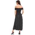 thumbnail image 2 of Women's Boho Floral Print Off Shoulder Split Long A Line Dress, 2 of 11