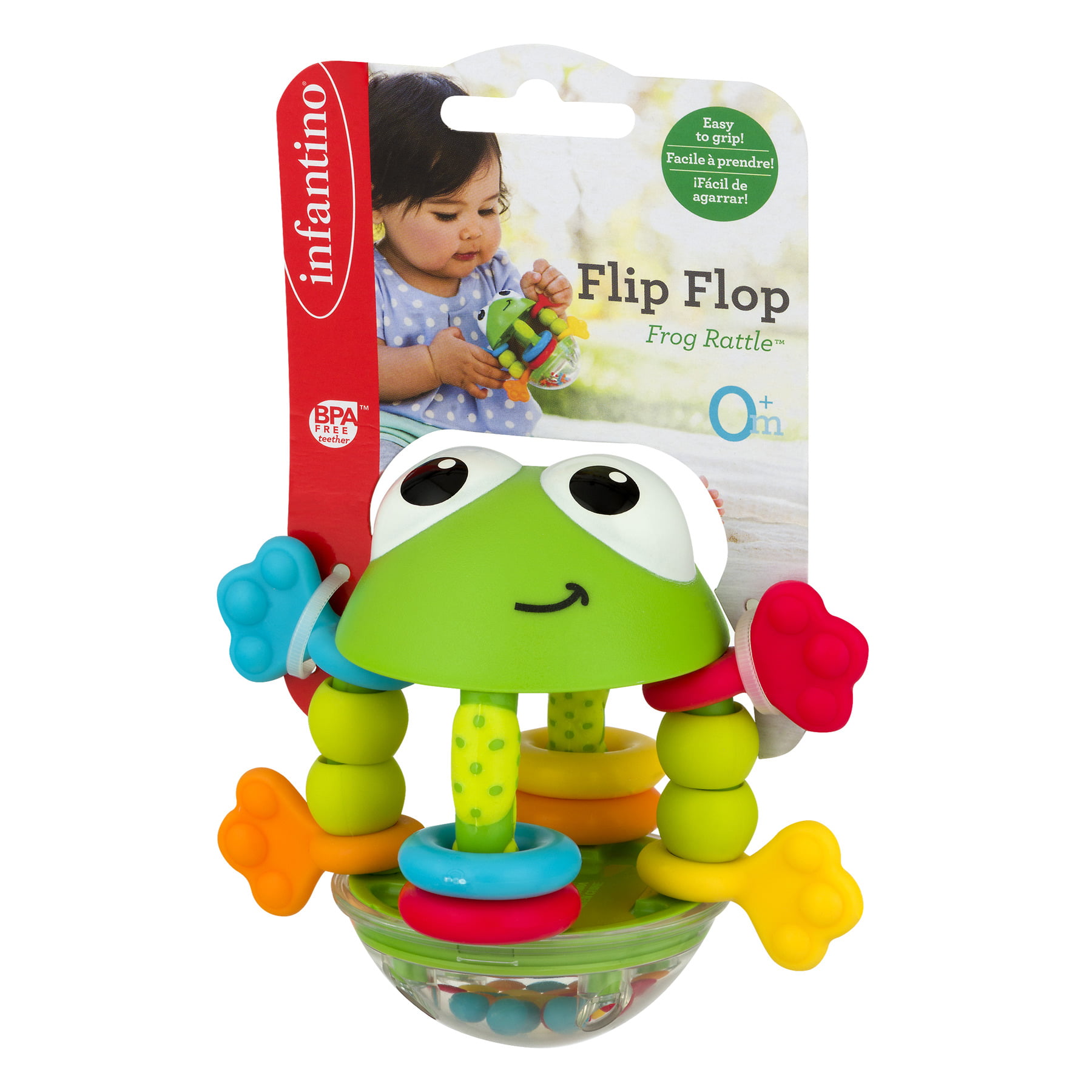 Infantino Topsy Turvy Flip Flop Frog Rattle 