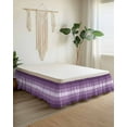 thumbnail image 2 of Purple Ombre Bed Skirt King Size 18 Inch Drop, Stripe Wrap Around Dust Ruffle Bedskirts, Wrinkle & Fade Resistant Easy Fit Bedskirt with Adjustable Elastic, 2 of 8