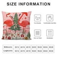 thumbnail image 5 of MLJA Christmas Pillow Cover Pink Flamingo Throw Pillow Case Hello Merry Xmas Pillowcase Decor for Sofa Bedroom Living Room, 5 of 5