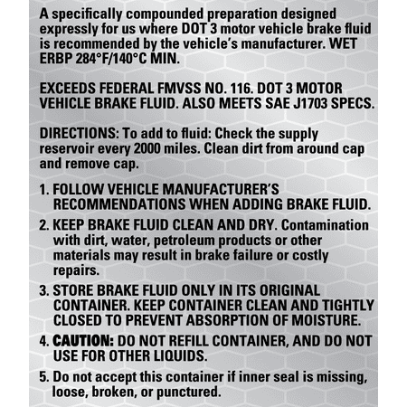 Super Tech DOT 3 Brake Fluid, 12 oz