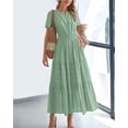 thumbnail image 2 of Vestido casual BTFBM para mujer, verano 2025, cuello en V con bolsillos, 2 of 9