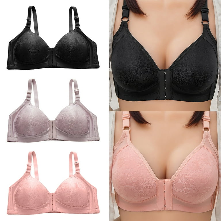 Generic Push Up Bras Seamless Sexy Bra For Women Wire Free Lingerie Full Cup  Bralette Cotton Underwear Brassiere Front Closure