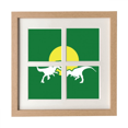 thumbnail image 1 of Fighting Carnivore Sun Art Deco Fashion Frame Wall Tabletop Display 4 Openings Picture, 1 of 3