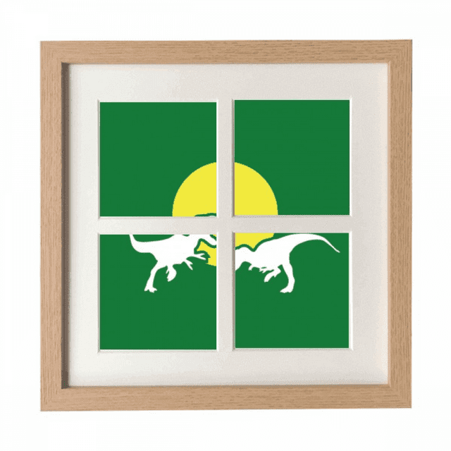 Fighting Carnivore Sun Art Deco Fashion Frame Wall Tabletop Display 4 Openings Picture