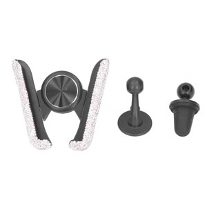 Support de téléphone de voiture de Strasstone, Support de téléphonie de voiture Bling Véhicule Cradeau de téléphone cellulaire de montage réglable Auto Cell Phone Mount Sortie haute intensité