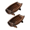thumbnail image 4 of CATIEBYE 2Pcs Wood Barrel Planters Outdoor Rustic Half Barrel Flower Containers for Garden Decor, 4 of 8