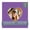 Purple Iris, variant on Pansy Purple Picture Frame Mat for 7x7 Frames - Heart Opening for 4x5 Photos - 1 Mat