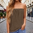 thumbnail image 2 of Gpoecd Loose Tank Tops for Women Plus Size Off Shoulder Casual Stretch Camisole Top Comfortable Relaxed Fit Solid Color Camisole with Built In Bra Coffee,M, 2 of 3