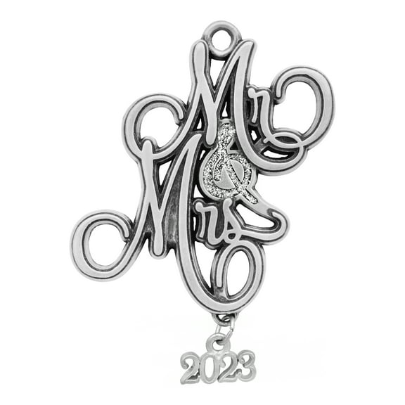 Gloria Duchin Mr and Mrs Wedding Gift Ornament with Date Charm, 1 piece count