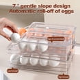 thumbnail image 4 of Transparent Egg Storage Box - Rolling  Multi-layer Stacking  Drawer Type  Timer Slots  Refrigerator Organizer, 4 of 8