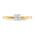 thumbnail image 5 of Primal Gold 10 Karat Yellow Gold Solid Cubic Zirconia Promise Ring, 5 of 7