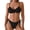 Black, variant on Womens Bikini Sets Two Piece Lace up Split Swimsuit Bikini Beach Hot Spring Two Piece Swimsuit Set Hot Pink