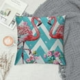 thumbnail image 2 of Nawypu Throw Pillow Covers Tropical Leaf Flamingo Pattern Print Cushion Cover Soft Pillow Cases for Home Sofa Bed Chair Car Office Decorative, 2 of 5