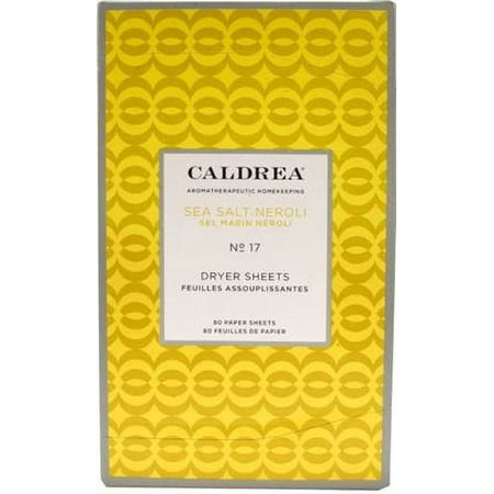 Caldrea Dryer Sheets, Sea Salt Neroli, 80 Sheets