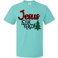 thumbnail image 3 of Inktastic Christmas Jesus is the Reason with Green Plaid Tree T-Shirt, 3 of 5