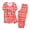 A-Orange507, variant on XIAONU Womens Cute Pajama Set Short Sleeve Printed Top And Capri Pants Breathable Casual Loungewear For Home