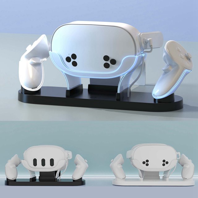 Base de Carga para Auriculares de Realidad Virtual 3S/3 para 3S, con Luz, Estación de Carga, Color