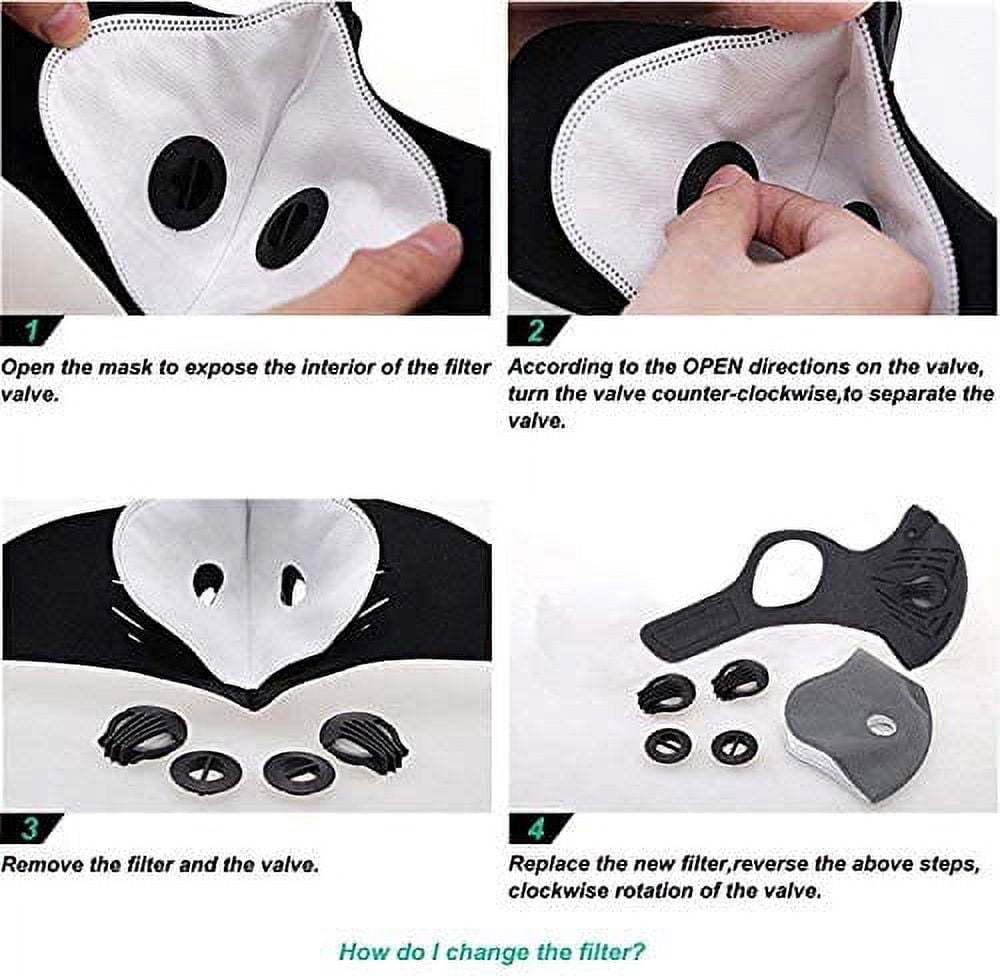 Face Masks - TWIN PACK - 2 Masks with 4 Filters - Ships from USA