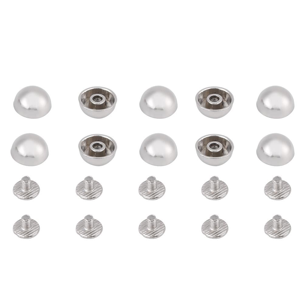 20pcs Screw Mushroom Rivets Studs Buttons for Leather Rivets Studs Belt Bag Shoes Decoration Aufee Mushroom Rivets Studs silver