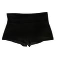 thumbnail image 2 of Born to Die Black Secret Black Supportive Rib Waistband Spandex Activewear Loungewear  Mini Shorts, 2 of 3
