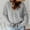 Gray, variant on Amidoa Sweaters for Women 2025 Beige Long Sleeve V-Neck Cable Knit Oversized Winter Sweaters Womens Sweaters Cardigan L
