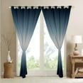 thumbnail image 4 of Gradient Blue and Grey 30%-50% Blackout Curtains Navy Blue Greyish Ombre Curtains & Drapes, Modern Minimalist Curtains Abstract Art Watercolor Window Treatments 52Wx63L, 4 of 6