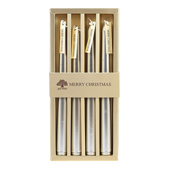 Diceymbol Bougies d'Aromathérapie Premium à Longue Tige de 12 Pouces Bougies Effilées de Luxe pour Décoration de Noël, 50 Heures de Combustion, Cire Végétalienne, Ensemble Cadeau de Vacances avec Parfum Thérapeutique 4 Pcs