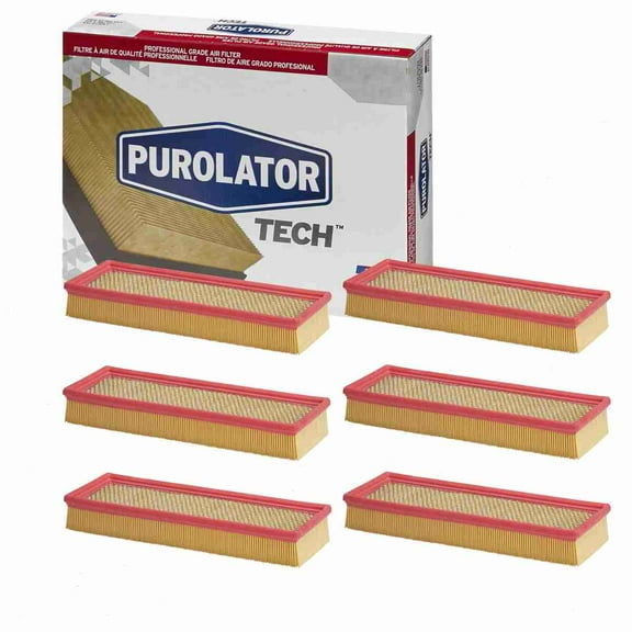 6 pc Purolator TECH TA34838 Air Filters for 26799 33-2058 46298 46799 5098424AA 53032068AA 53040025 61946799 6298 6799 7620 88298 88799 94298 A1514C A34838 A4838 A505 A7987 AE7620 AF1142 AF1290