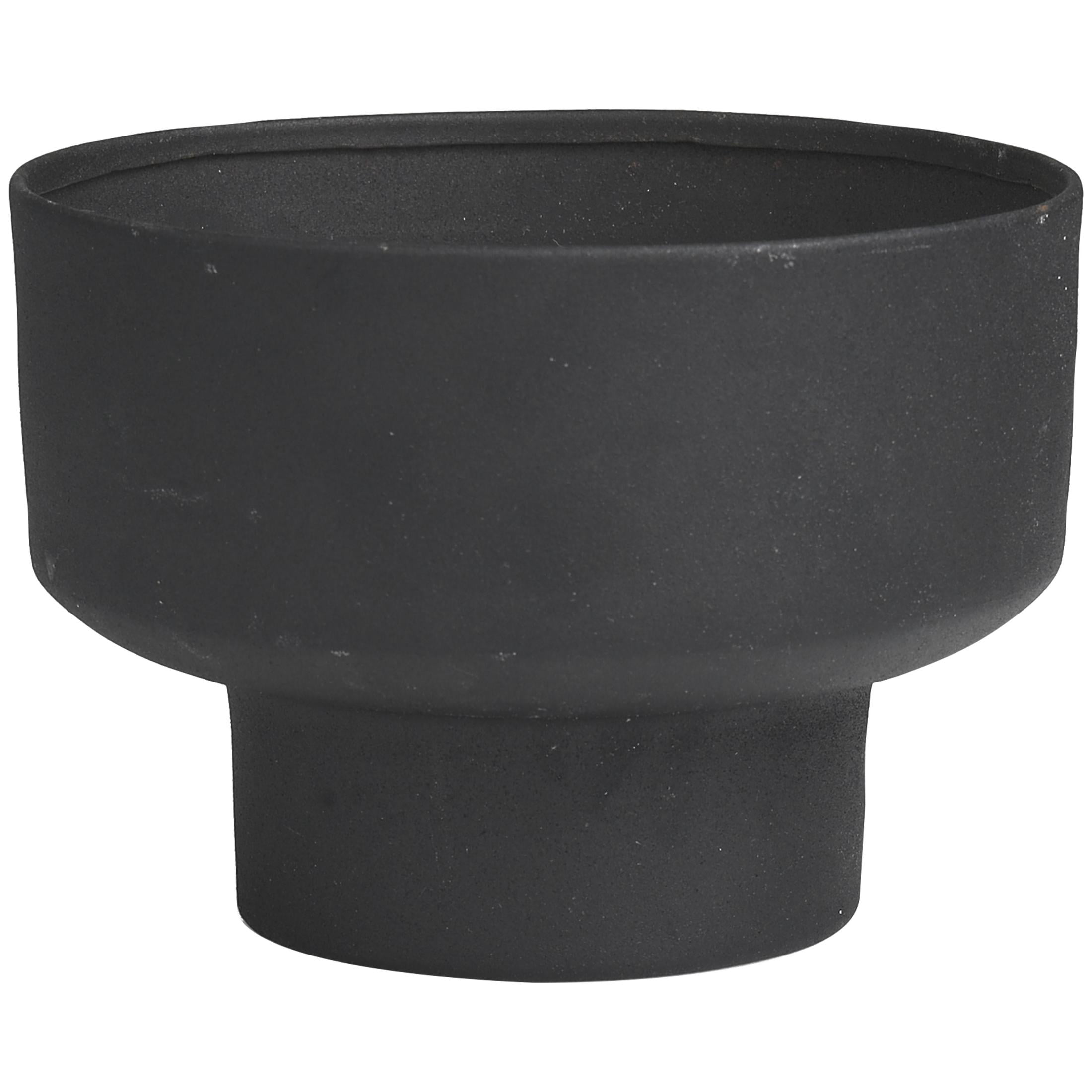 DecMode Black Metal Campfire Scented Matte 50 oz 3 Wick Candle with White Wax