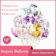 thumbnail image 3 of Globos de látex de 12 pulgadas, 10 Uds., Globos de Metal nacarado, Globos de colores dorados, suministros para fiestas de cumpleaños y bodas, Kits de decoración para fiestas Violeta lentejuelas Cateissary HA002061-10, 3 of 6
