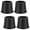 Black-4PCS, variant on 4/6Pcs Bed Riser 4 Inch Heavy Duty Round Furniture Riser Plastic Bed Lift Riser Sofa Couch Lift Riser Table Leg Riser Elevation in Height 3.2 Inch for Table Chair Sofa Bed