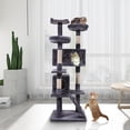thumbnail image 1 of Pet-Story 59" Cat Tree, Cat Tower with Scratching Ball, Plush Cushion, Ladder and Condos for Indoor Cats, Gray, 1 of 9