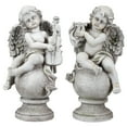 thumbnail image 2 of Northlight Set of 2 Cherub Angels with Instruments Sitting Outdoor Patio Garden Statues 14.75" -, 2 of 9