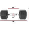 thumbnail image 2 of CAP Barbell 15 Lb. Coated Hex Dumbbell - Black/Silver, 2 of 7
